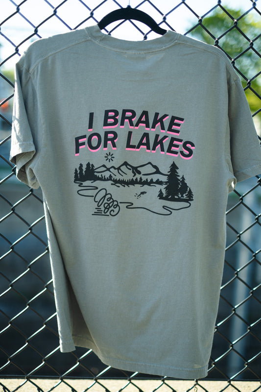 'I Brake For Lakes' Fish Logo Tee- Unisex