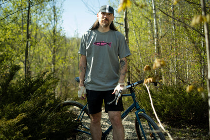 'I Brake For Lakes' Fish Logo Tee- Unisex