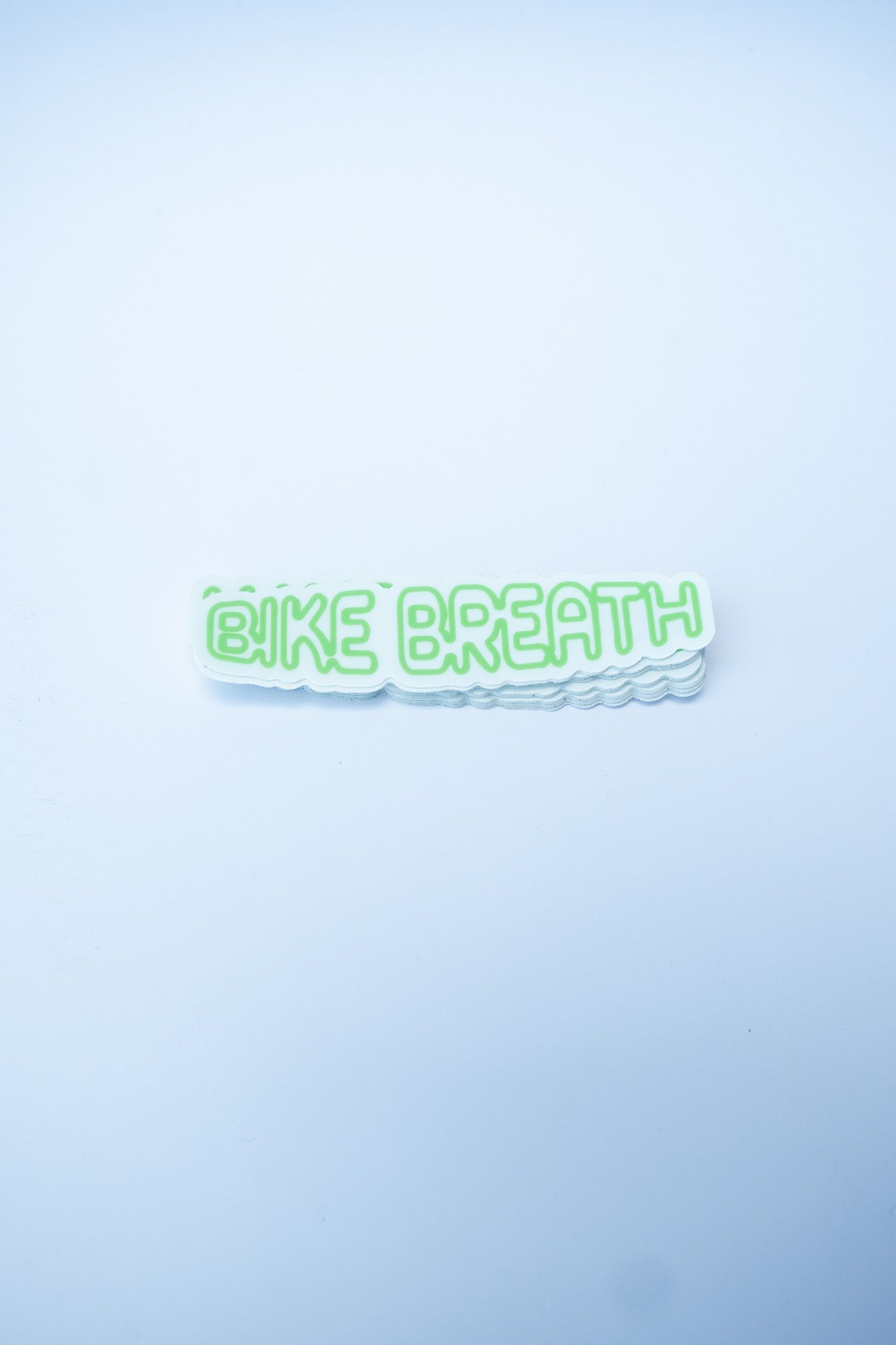 Green Bike Breath Logo Sticker (4.5")