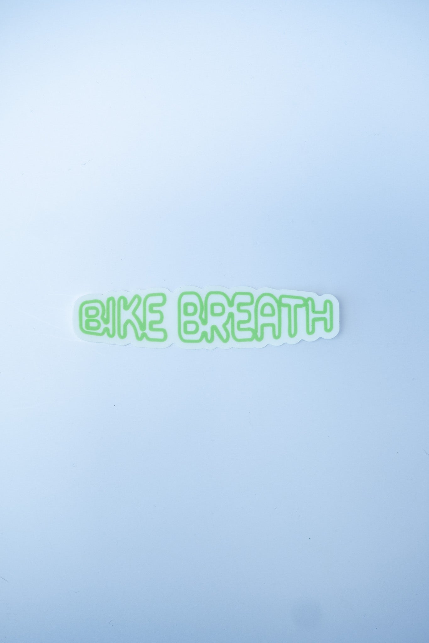 Green Bike Breath Logo Sticker (4.5")