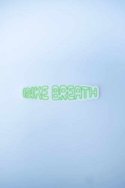 Green Bike Breath Logo Sticker (4.5")