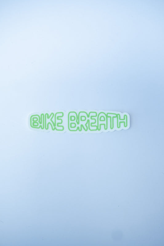 Green Bike Breath Logo Sticker (4.5")