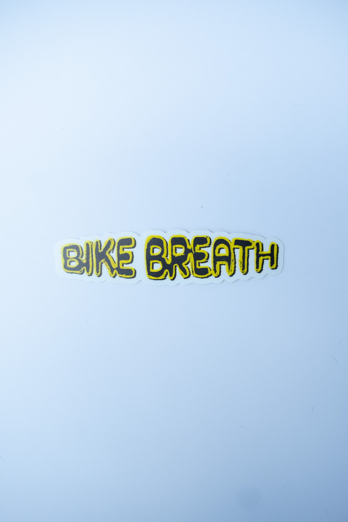 Yellow & Black Bike Breath Logo Sticker (4.5")