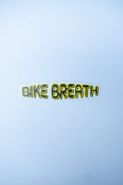 Yellow & Black Bike Breath Logo Sticker (4.5")