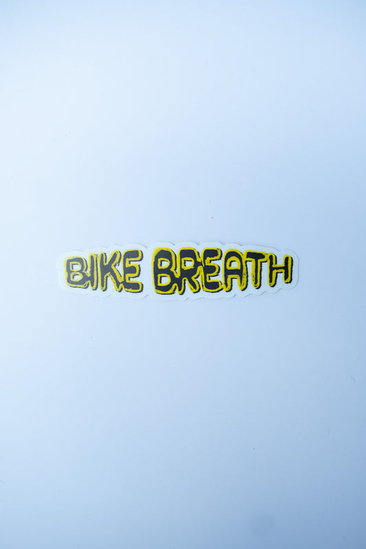 Yellow & Black Bike Breath Logo Sticker (4.5")