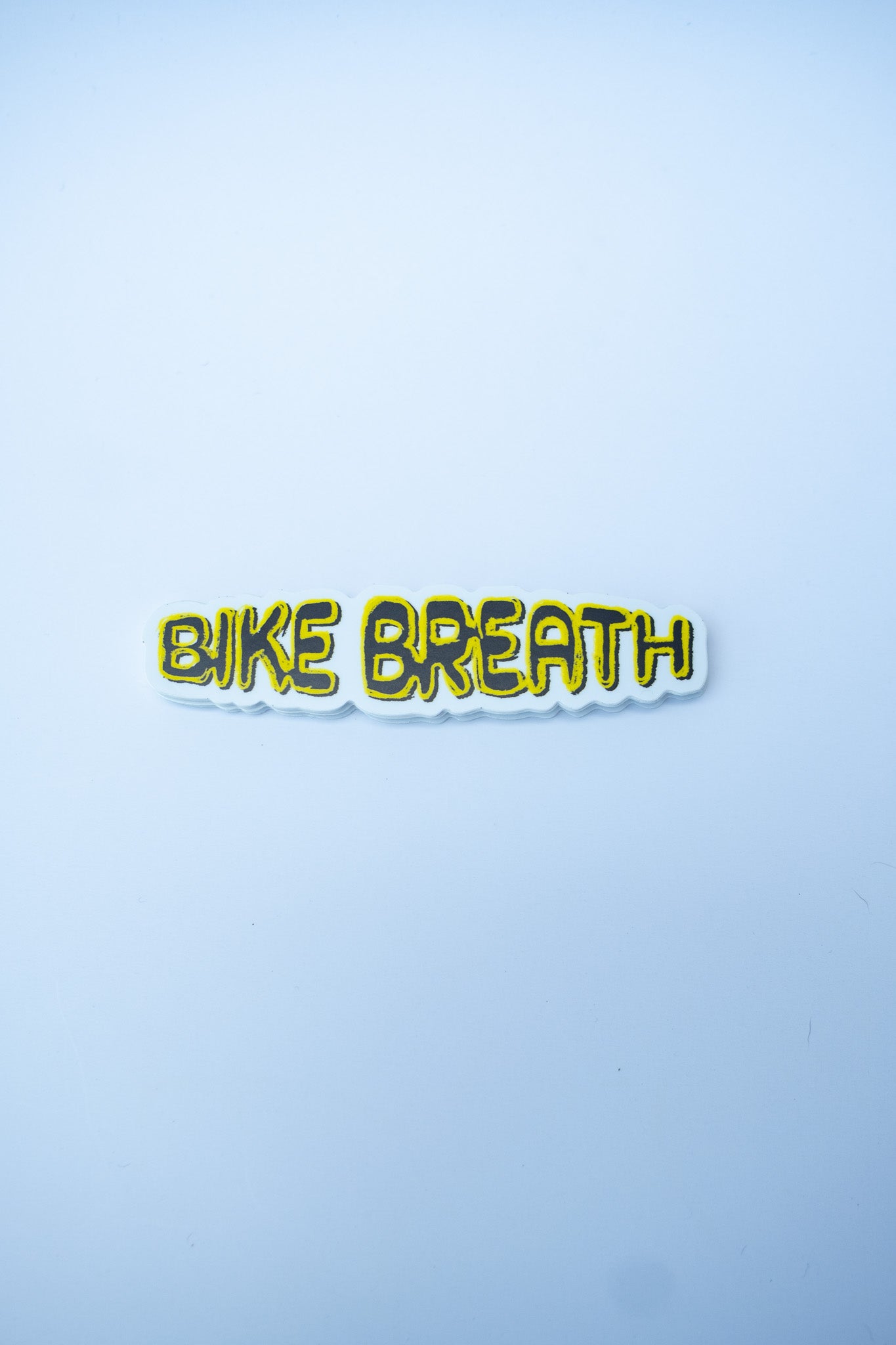 Yellow & Black Bike Breath Logo Sticker (4.5")